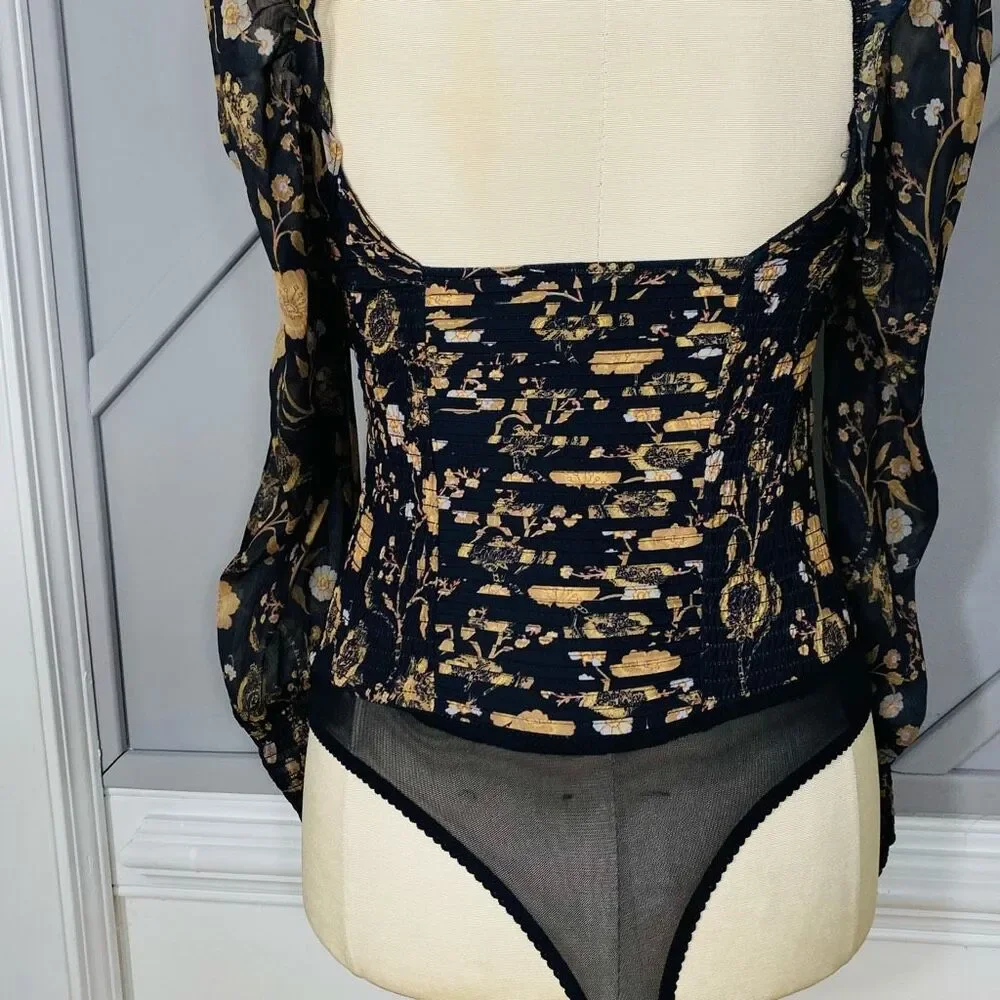 New Free People Intimately‎ Brunch Date Bodysuit Sweetheart Neckline Size S - Picture 11 of 15